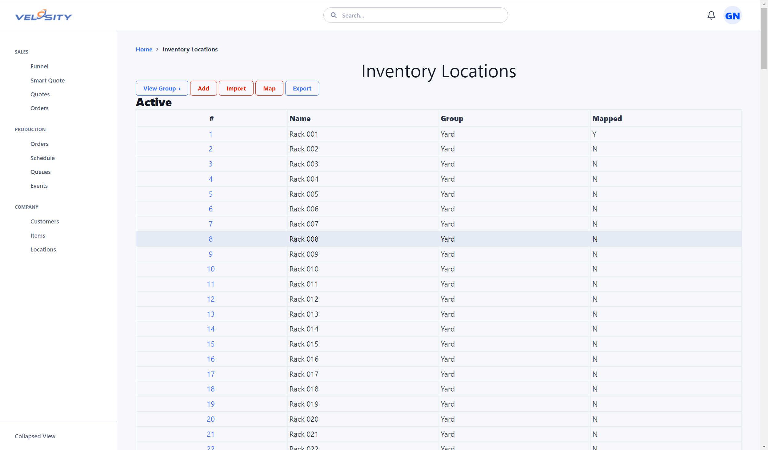 Inventory Locations